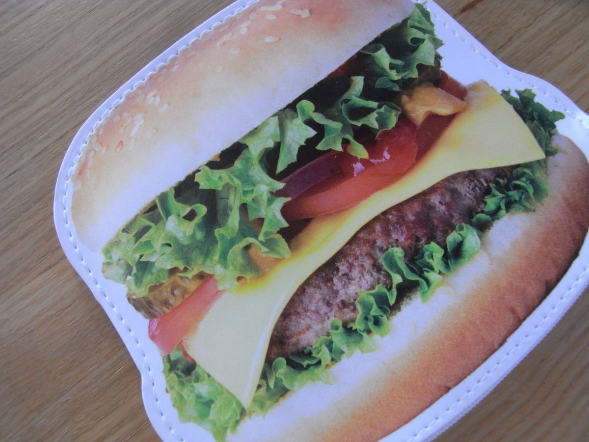 美味しそうなハンバーガー(チーズバーガー)のケース ポーチ 小物入れ 小銭入れ拍卖