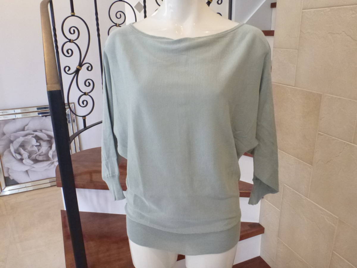 2.3万 美品 BALLSEY ボルジー ボールジィ ★トゥモローランド ドルマン ニット グリーン系 38 M相当拍卖