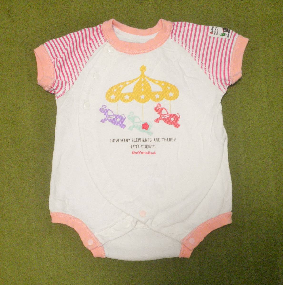 AMPERSAND アンパサンド ゾウ メリーゴーランド ショートオール 50~60拍卖