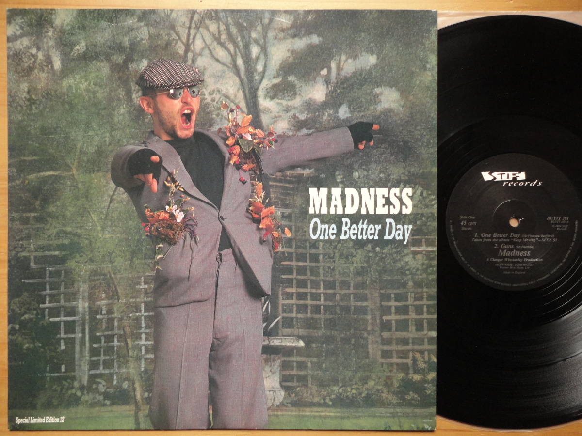 ●12”シングル 美品 UK盤 マッドネス MADNESS / ONE BETTER DAY・GUNS c/w VICTORIA GARDENS・SARAH 個人所蔵 3点落札ゆうパック送料無料拍卖