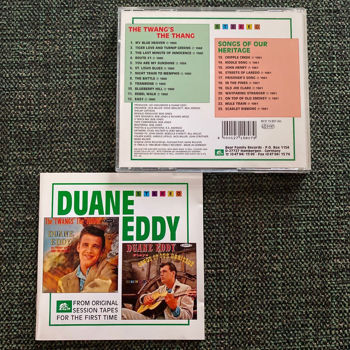 Duane Eddy 2in1 CD The Twang's The Thang / Songs Of Our Heritage ガレージ Bear Family Records拍卖