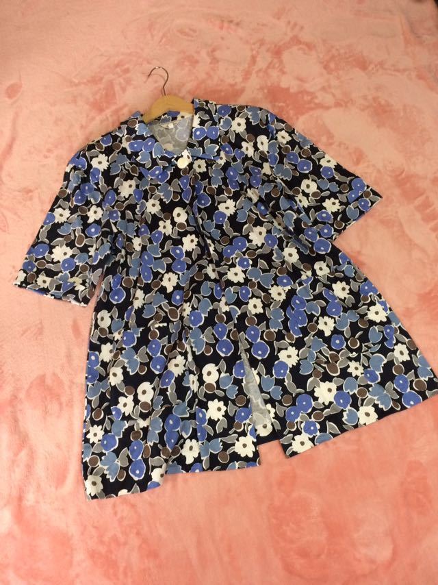 489*レリアン 9*2点セット*爽やか花柄コットンワンピース&ジャケット*サイズ9拍卖