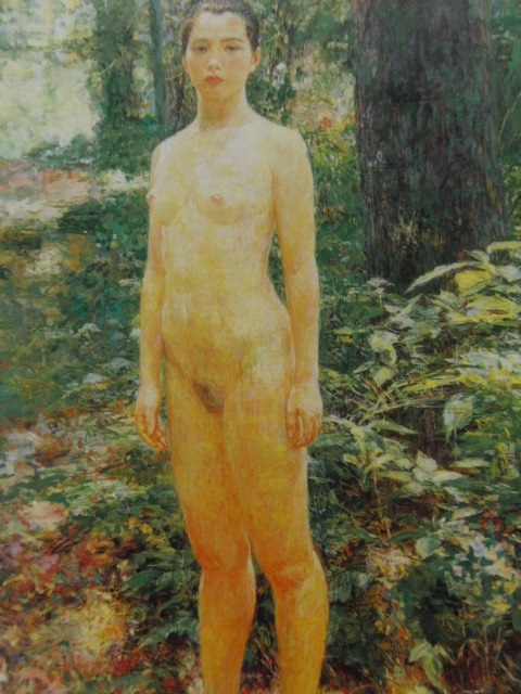 濱本久雄、【小道】、希少な大判額装用画集より、美品、日本人画家、新品額装付、送料込み拍卖