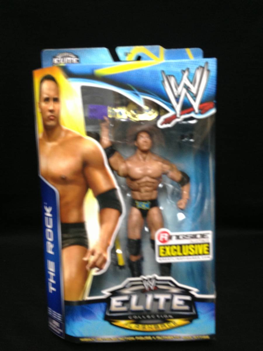 MATTLE:WWE ショップ限定 ELITE ザ・ロック<ドウェイン・ジョンソン> w/ベルト (未開封品)拍卖