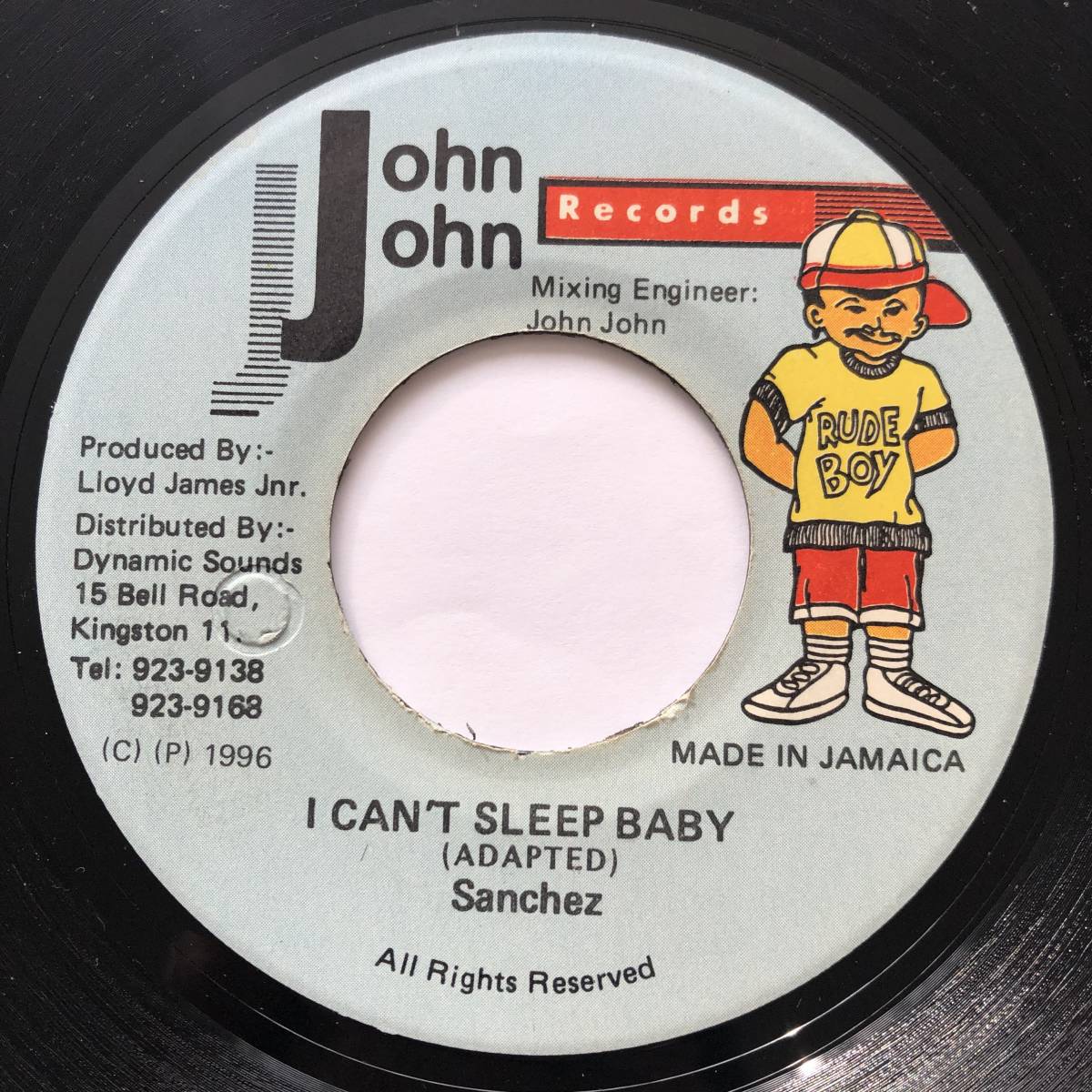 試聴 / SANCHEZ / I CAN'T SLEEP BABY /Heavenless riddim/John John/reggae/dancehall/90's/big hit !!/7inch拍卖