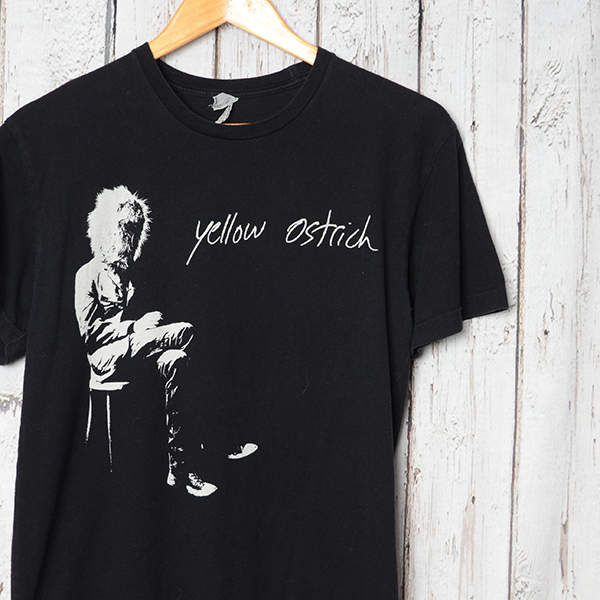 GS9002 yellow ostrich イエローオーストリッチ Tシャツ S 肩幅45 ロック メール便可 xq拍卖