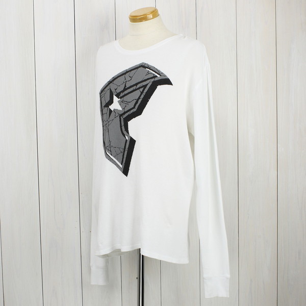 【送料無料】FAMOUS フェイマス ロングTシャツ 長袖カットソー デカロゴ 白 LL拍卖