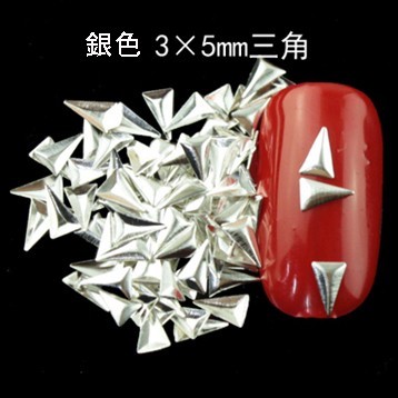 n053【ネイル】スタッズセット ジェルネイルパーツ 3Dパーツ ≪シルバー牙中型20粒入り≫(2品以上の落札で送料無料)拍卖