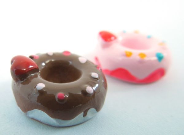 154◆【1/12ドールハウス】イチゴ&チョコ♪ドーナッツ◆拍卖