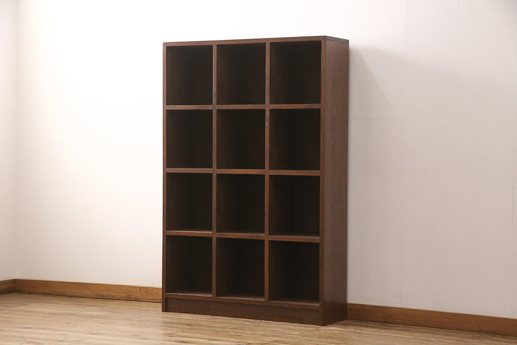 R-052519 オリジナル ヒノキ材 使い方はアイディア次第!シンプルなデザインで取り入れやすいマス目棚(ロッカー、収納棚、本棚、飾り棚)拍卖