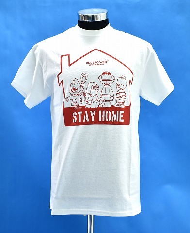 3日間限定! UNDERCOVER (アンダーカバー) UCY9826 オンライン限定 STAY HOME TEE ステイホーム プリントTシャツ クルーネック半袖T-SHIRT拍卖