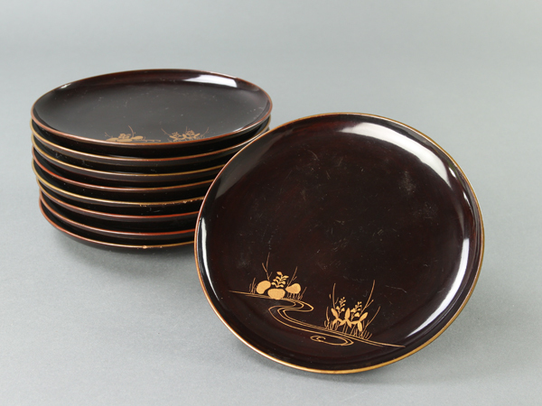 茶懐石道具 蒔絵銘々皿九客 箱付 / CPA96-20拍卖