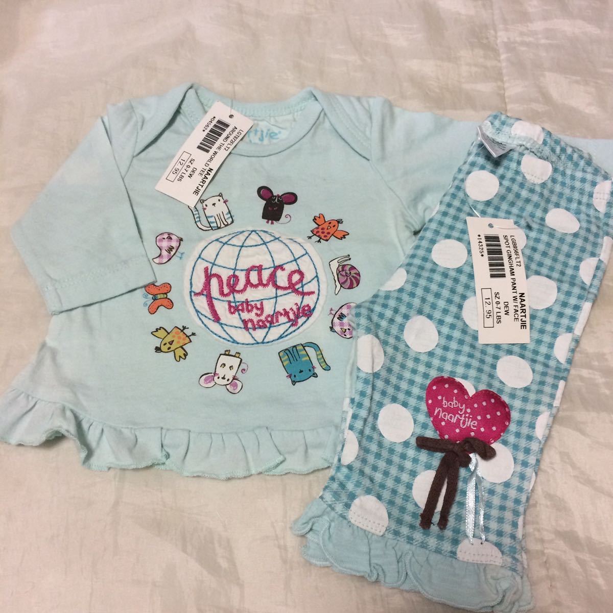 新品タグ付き☆Naartjie 上下セット ブルー 5060 新生児 アメリカインポート拍卖
