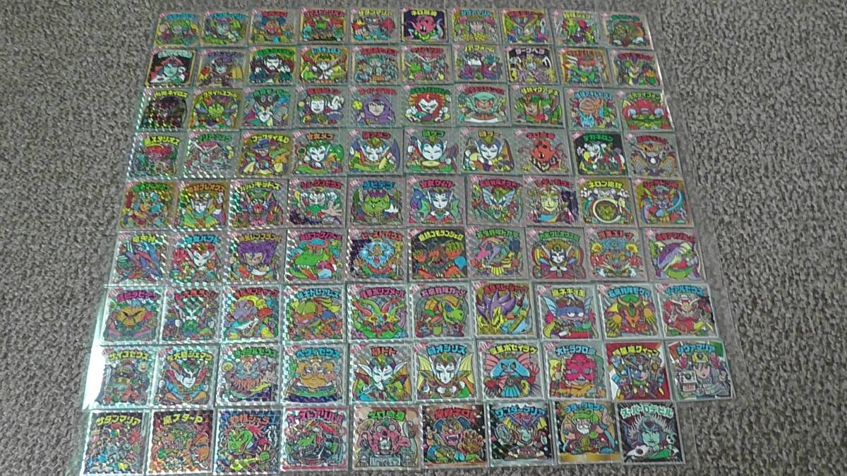 悪魔だらけの ビックリマン 89種 フル コンプ 描き下ろし 復刻 ヘッド 悪魔 チョコ版 シール ファイル付き拍卖