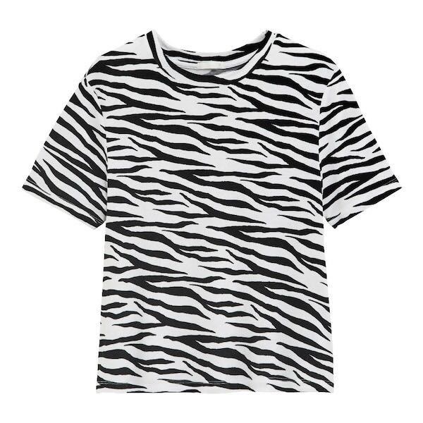 GU/ジーユー ゼブラプリントT 半袖 オフホワイト 白 XS拍卖