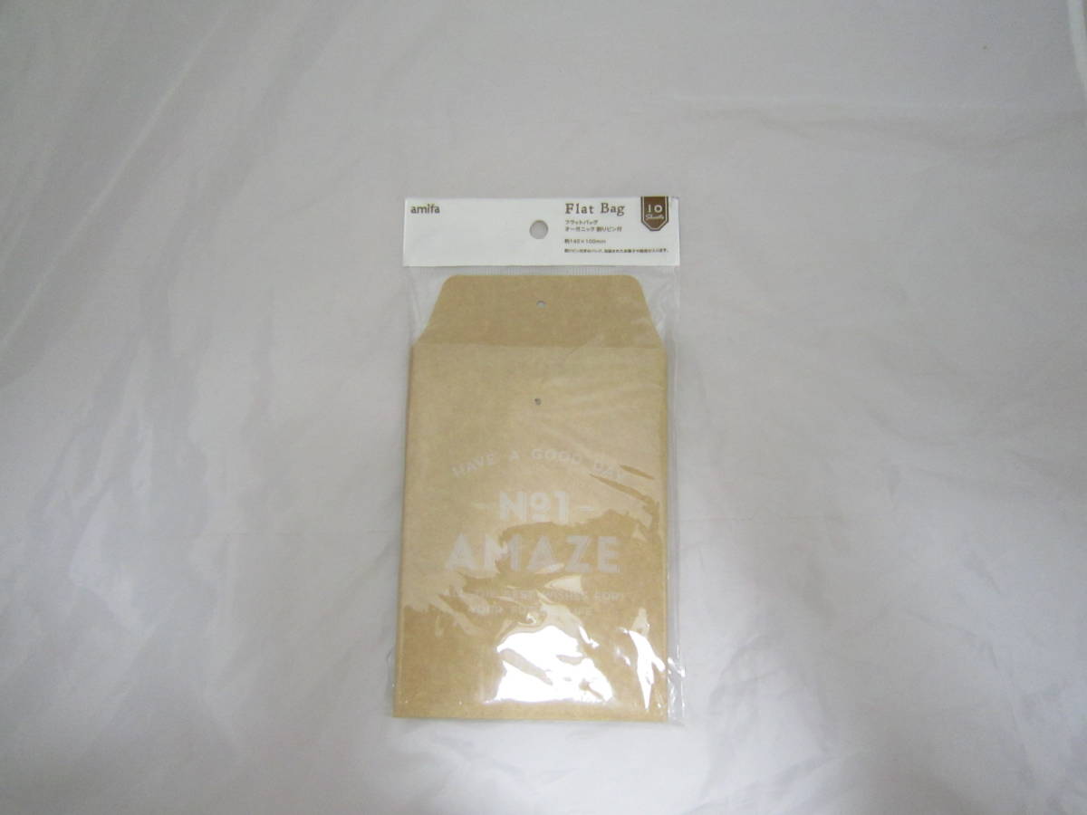 フラットバッグ オーガニック 飾りぴん付 10シート 約はがきサイズ ラッピング 放送 シート [ddn拍卖