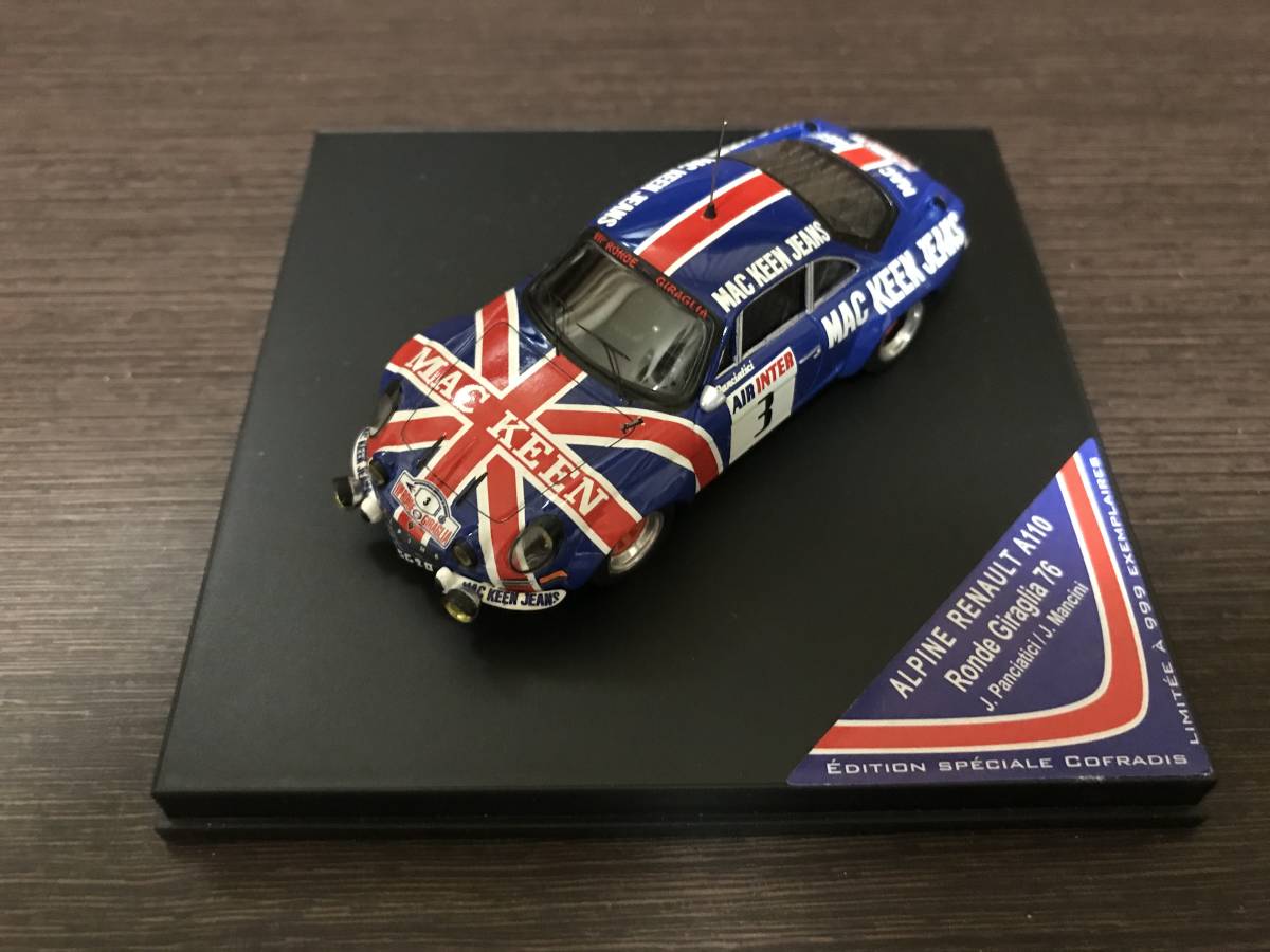 1/43 Trofeu 【MAC KEEN JEANS】 アルピーヌ・ルノー A110 #3 J.パンチアティッチ組 ロンド・ジラリア4位 1973拍卖