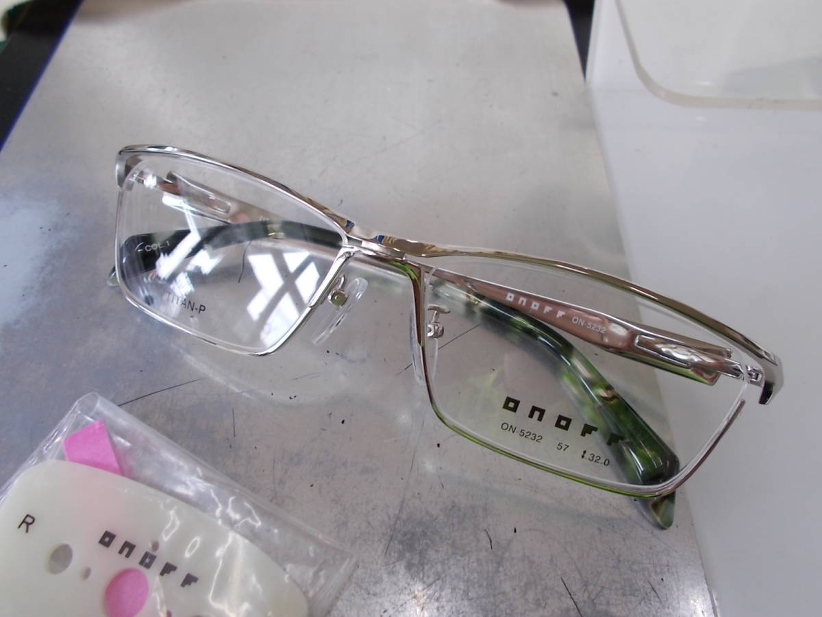 ONOFF オノフ 超かっこいい眼鏡フレーム ON-5232-1 アンダーリム ナイロールデザイン お洒落拍卖