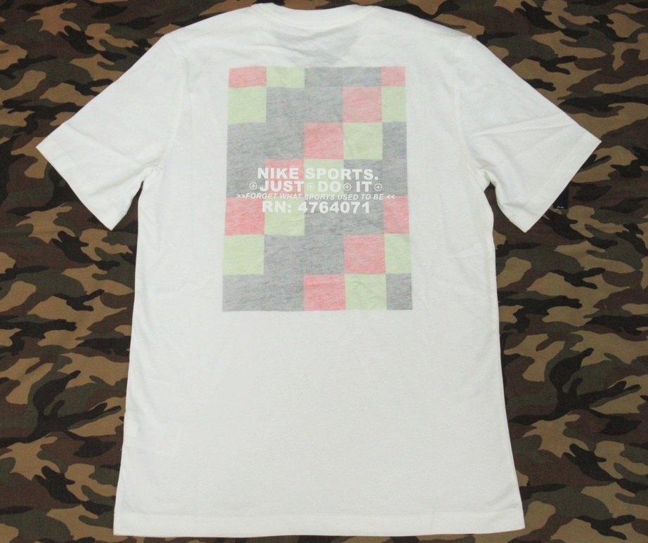 NIKE NSW SPORT PACK ブロックロゴ 刺繍 Tシャツ 白 S ナイキ スポーツパック バッグプリント JUST DO IT JDI CQ5347-101拍卖