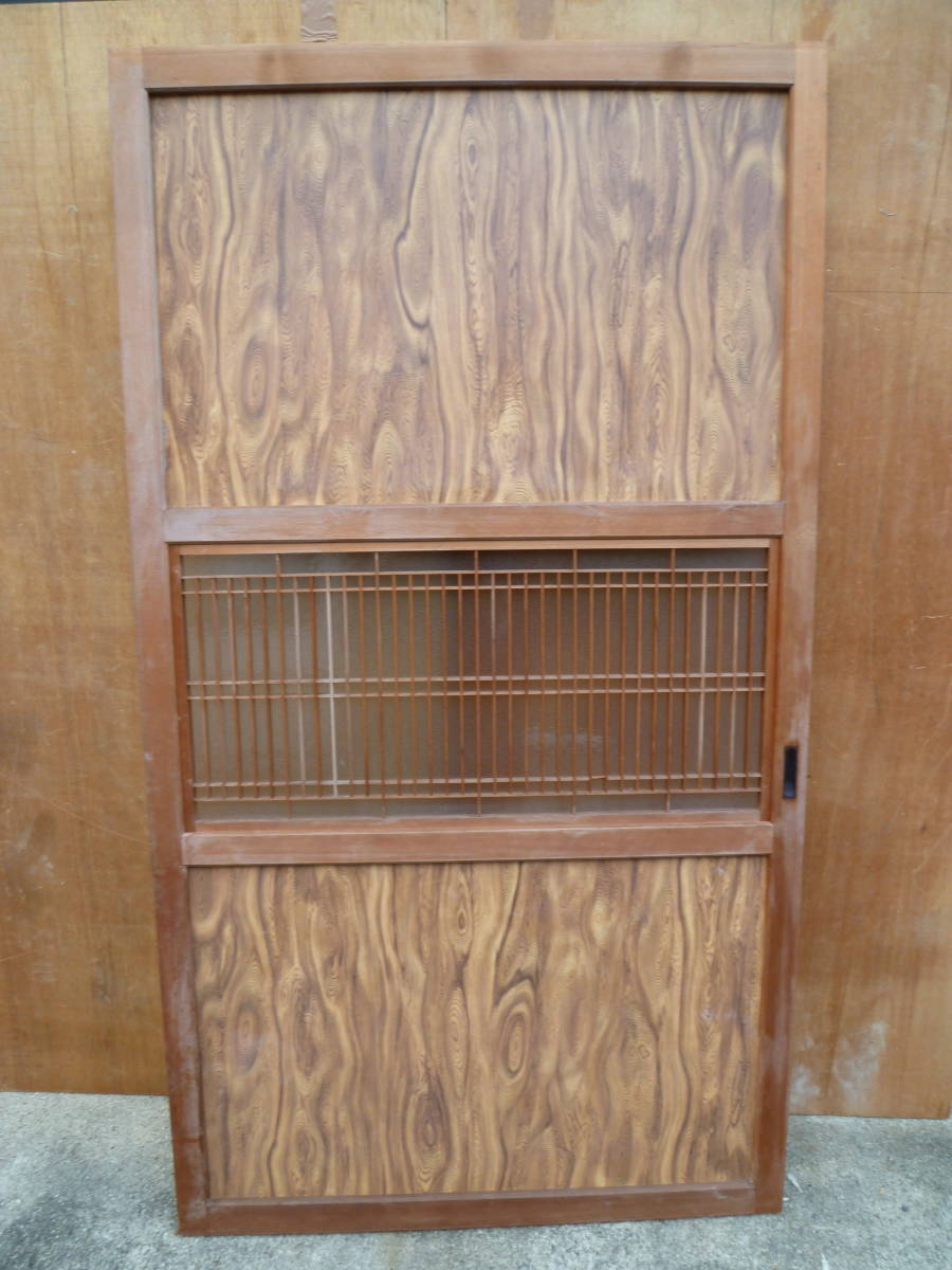 最終値下げ!M7067 50~100年前の建具引戸1枚 長屋 高177cm横97.5cm奥行3cm【送り先は会社 事務所 店舗限定】【個人様は西濃運輸局留め】拍卖