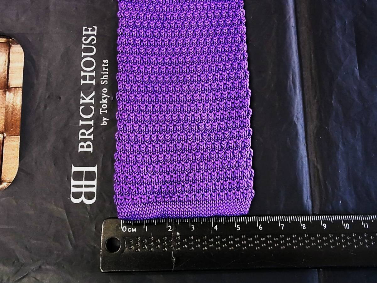 【美品 ニットタイ】0545 ブリックハウス「BRICK HOUSE」ネクタイ拍卖
