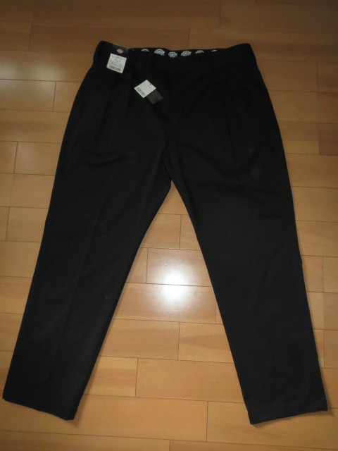 送料無料発送 Dickies ディッキーズ TCツイル ストレッチ 2タック入り ワイドパンツ ワークパンツ XL 2XL 黒 36 正規品 新品未使用 タグ付拍卖