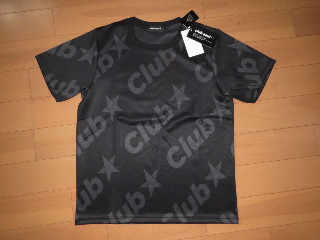 送料無料 特価即決 CLUBAZUL LOGO PATTERN T-SHIRT Mサイズ BLACK ジャージ素材 伸縮性 新品未使用 タグ付き (撮影、採寸の為開封)正規品拍卖