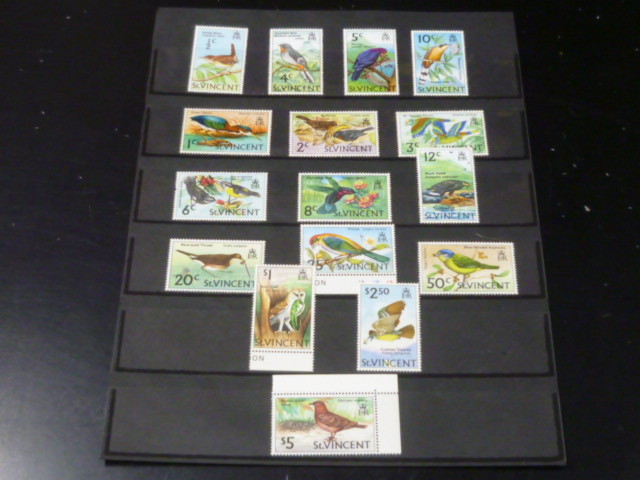 20 M □№11□ セント・ヴィンセント 切手(イギリス) 1970年 鳥 16種完 未使用NH・美品拍卖