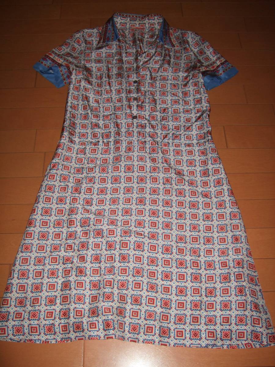 美品即決☆BACCA シルクプリントワンピース☆サイズ拍卖