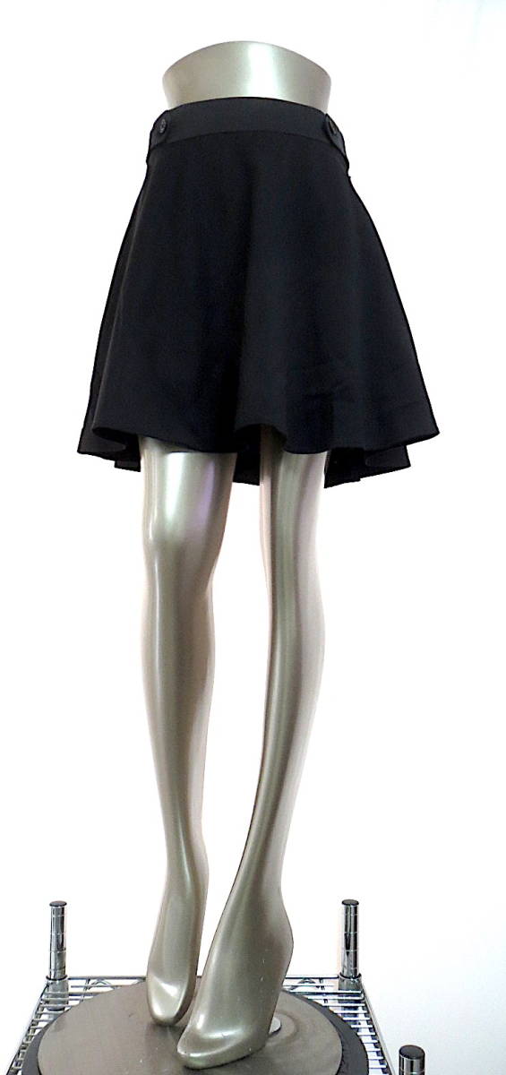 二点落札で送料無料! 2A19 LOVELESS ラブレス ミニ スカートブラック 36 レディース ボトムス 黒 フレアー S拍卖