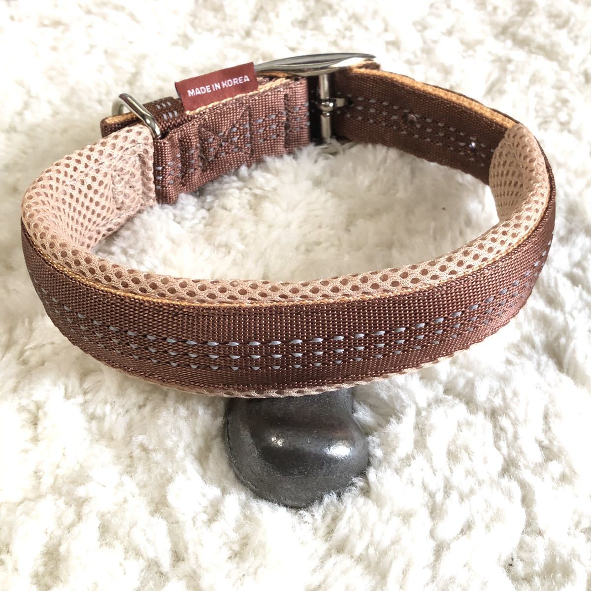 ★同梱お得★♯21ー№81・反射クッション首輪・ブラウン♪拍卖