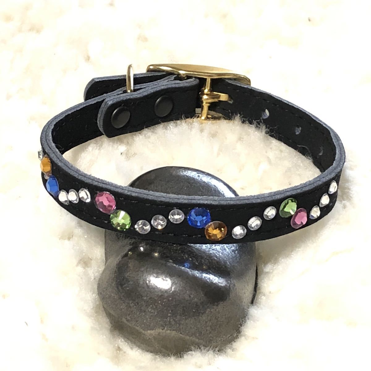 ★同梱お得★♯12Mー№139・スワロフスキー首輪《岡野》・リズム・ブラック♪拍卖