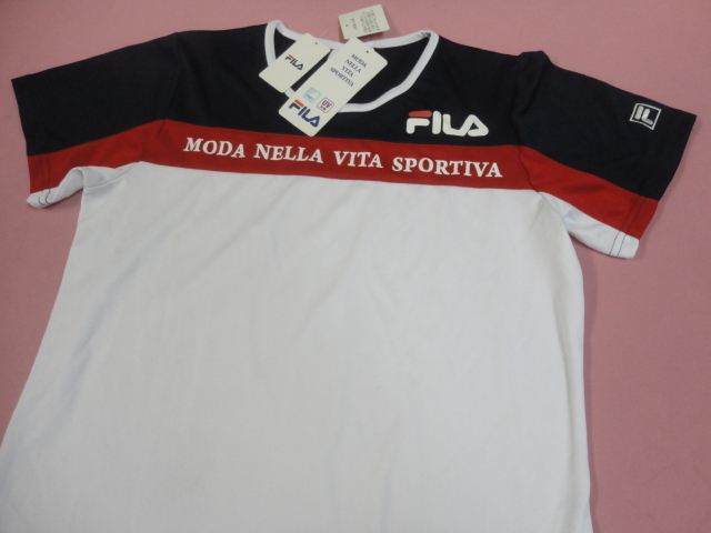 即決◆フィラ FILA◆ 半袖Tシャツ【LL】新品タグ付き メッシュ DRY UV対策 レディース 袖ロゴ刺繍 2L ◆拍卖
