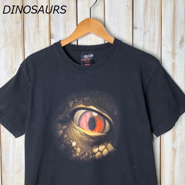 JTP●40 DINOSAURS ダイナソー Tシャツ M オールド SHOOT 黒 ジャパンツアー 恐竜拍卖