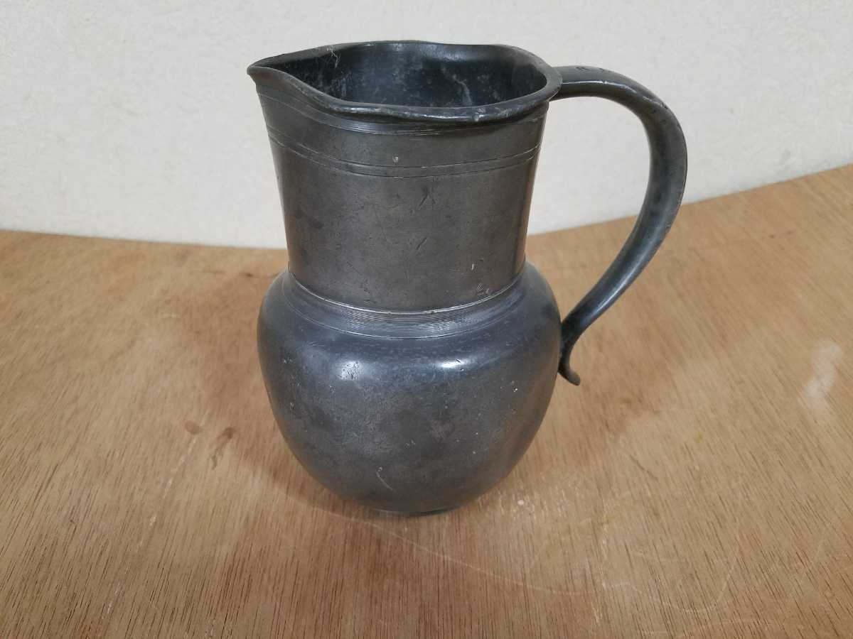 フランス ビンテージ アンティーク ピシェ 水差し ピューター拍卖