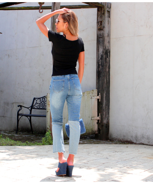 ☆Latinaバッキングクラッシュストレートデニム☆超美品拍卖