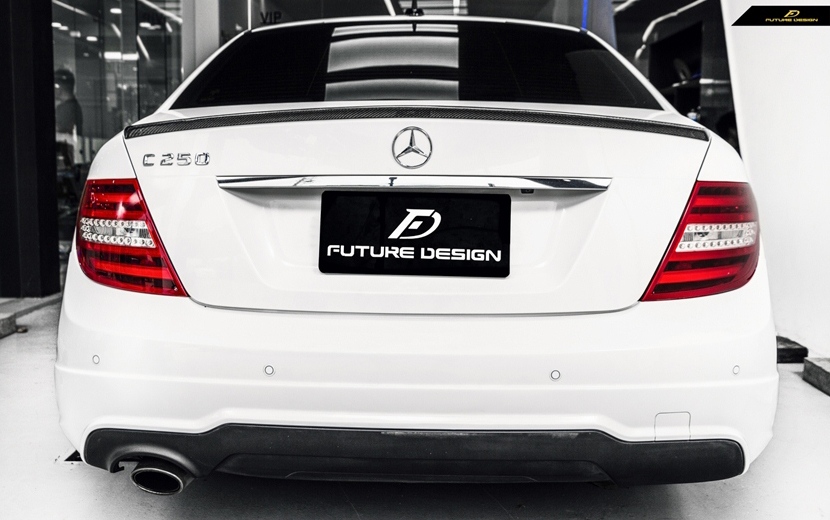 BENZ メルセデス・ベンツ Cクラス W204 セダン用トランク リア スポイラー ウィング 本物DryCarbon ドライカーボン AMG スタイル C180 C250拍卖