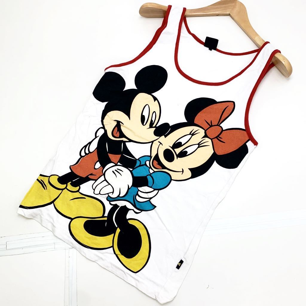 ■プラスティックトイ PLASTIC TOY 【ディズニー公式♪】ミッキー&ミニー メンズ タンクトップ Mサイズ【夏にぴったり】■A69拍卖