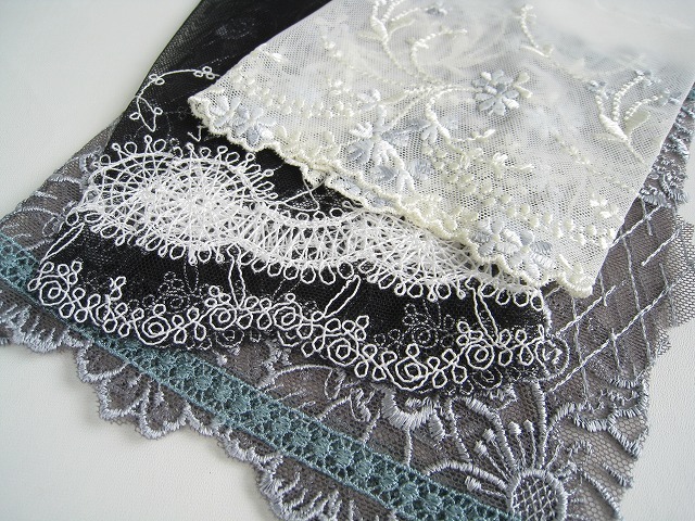 チュールレース3枚セット ブラック他拍卖