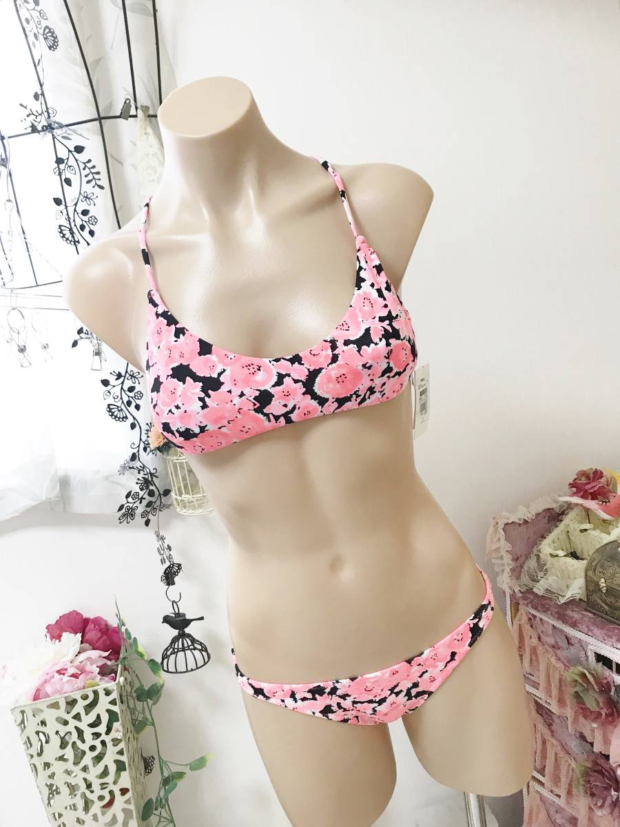 ●レディス水着 USA XS●ボルコム【VOLCOM】ソフト三角ビキニ/PRETTY WILD CROP 定価:13,000+税拍卖