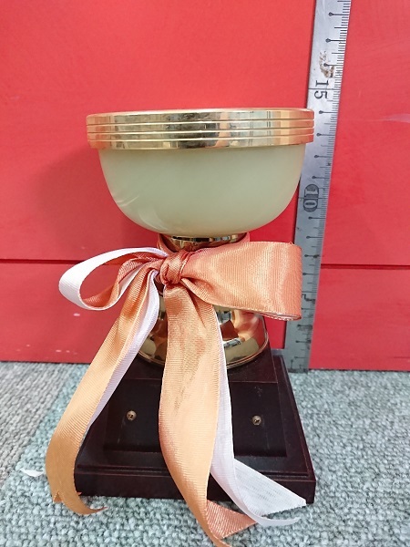 ★ トロフィー 大理石 優勝カップ コレクション 記念品 表彰 ゴルフ コンペ 置物 金メッキ★拍卖