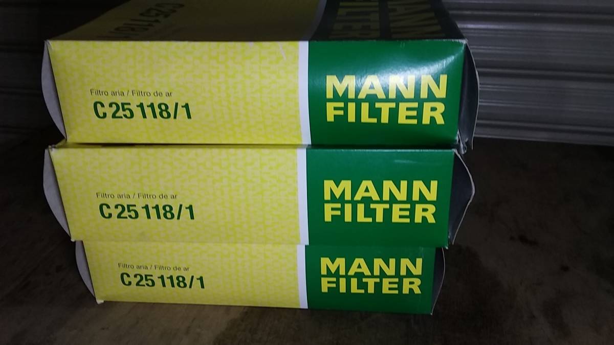 ★MANN FILTER C25118/1 シトロエン C4 ピカソ プジョー 307等 エアー クリーナー エレメント 3個★拍卖