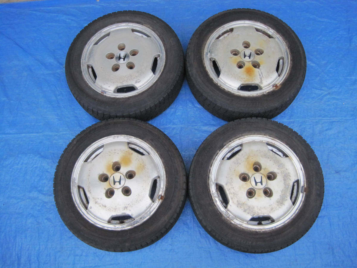 ホンダ 純正 ホイール 175/65R15 4本 15×5 1/2 JJ PCD 114.3 +50 W098 5.5JJ拍卖