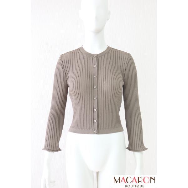 Rene 長袖リブニットカーディガン 6432910 2024年商品 グレージュ ルネ 拍卖