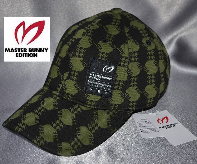 新品 58cm 秋冬 マスターバニーエディション MASTER BUNNY EDITION キャップ 帽子 軽量 保温 吸水速乾性 千鳥柄 モノグラム柄 カーキ拍卖