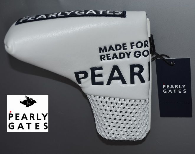 新品 パーリーゲイツ パターカバー ヘッドカバー 8140円 PEARLY GATES PIN型用 ホワイト 白 ジャックバニー マスターバニー拍卖