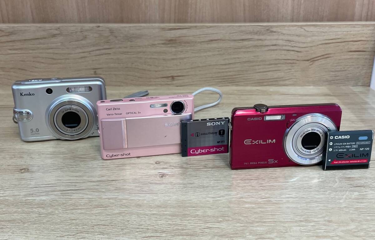 デジカメ まとめ CASIO EXILIM EX-ZS10/SONY Cyber-shot DSC-T10/Kenko DSC525Z 動作未確認 ジャンク 現品限り 現状お渡し拍卖