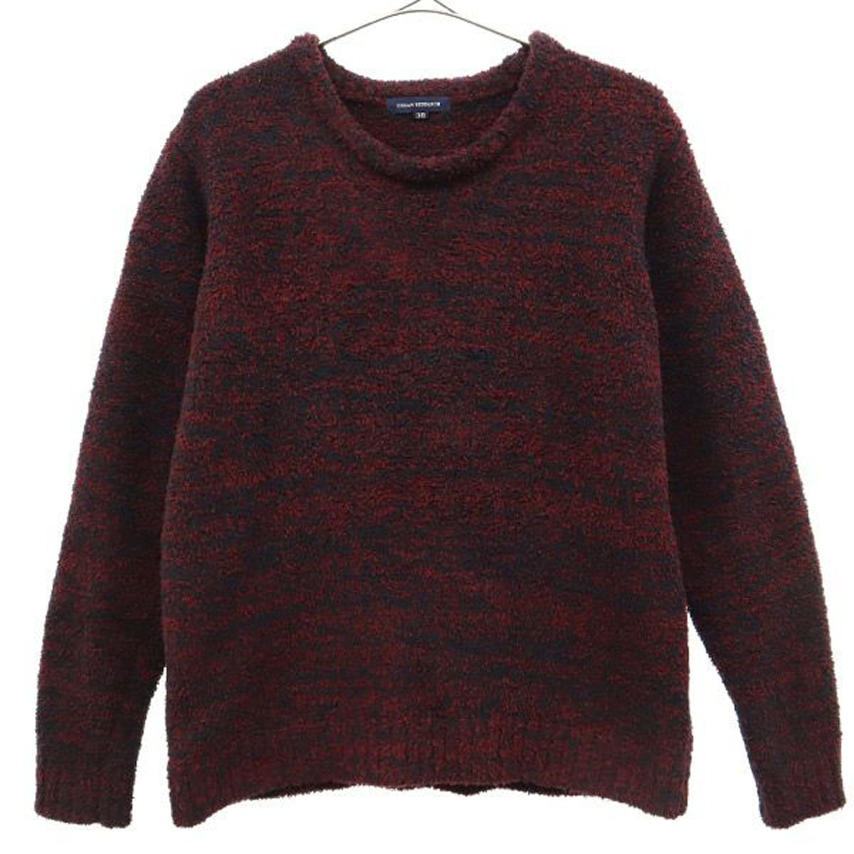 URBAN RESEARCH アーバンリサーチ 長袖 セーター 38 ブラック×レッド ニット メンズ拍卖