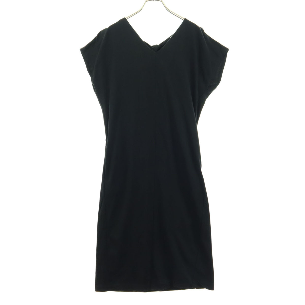 nano universe ナノユニバース フレンチスリーブ ロングワンピース F ブラック レディース拍卖