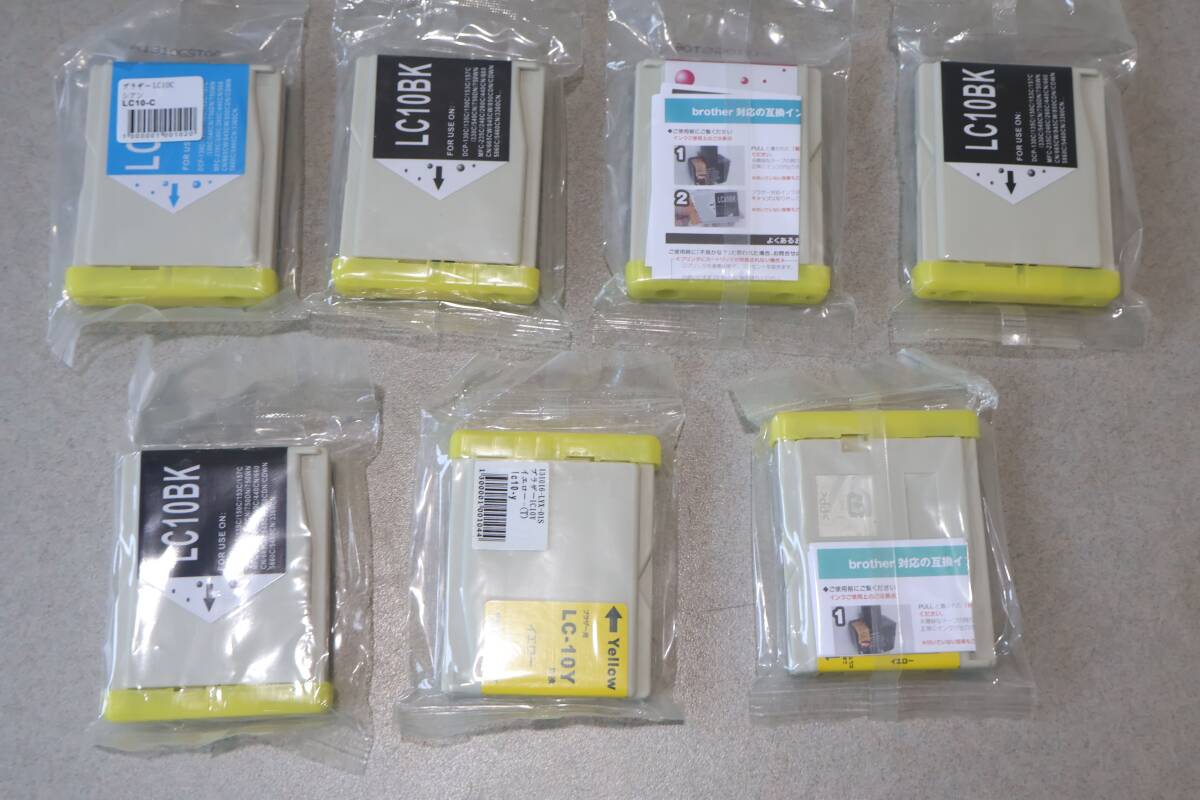 G9638 P 7個セット Brother 純正 インクカートリッジ LC10BK/LC10Y/LC10C/LC10M 合計 未使用品拍卖